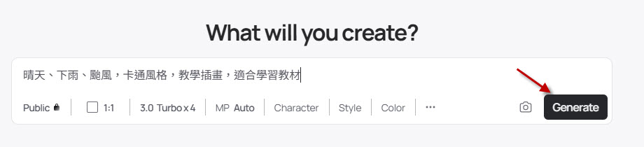 步驟 4：點擊「Generate」開始生成